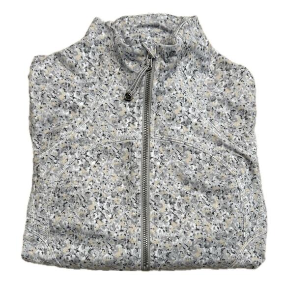 Lululemon Forme Jacket Luon Grey Taupe Speckled Animal Print W4B79S Size 6 / S - Picture 5 of 15